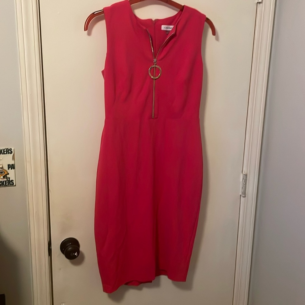 Calvin Klein, size 6, pink dress